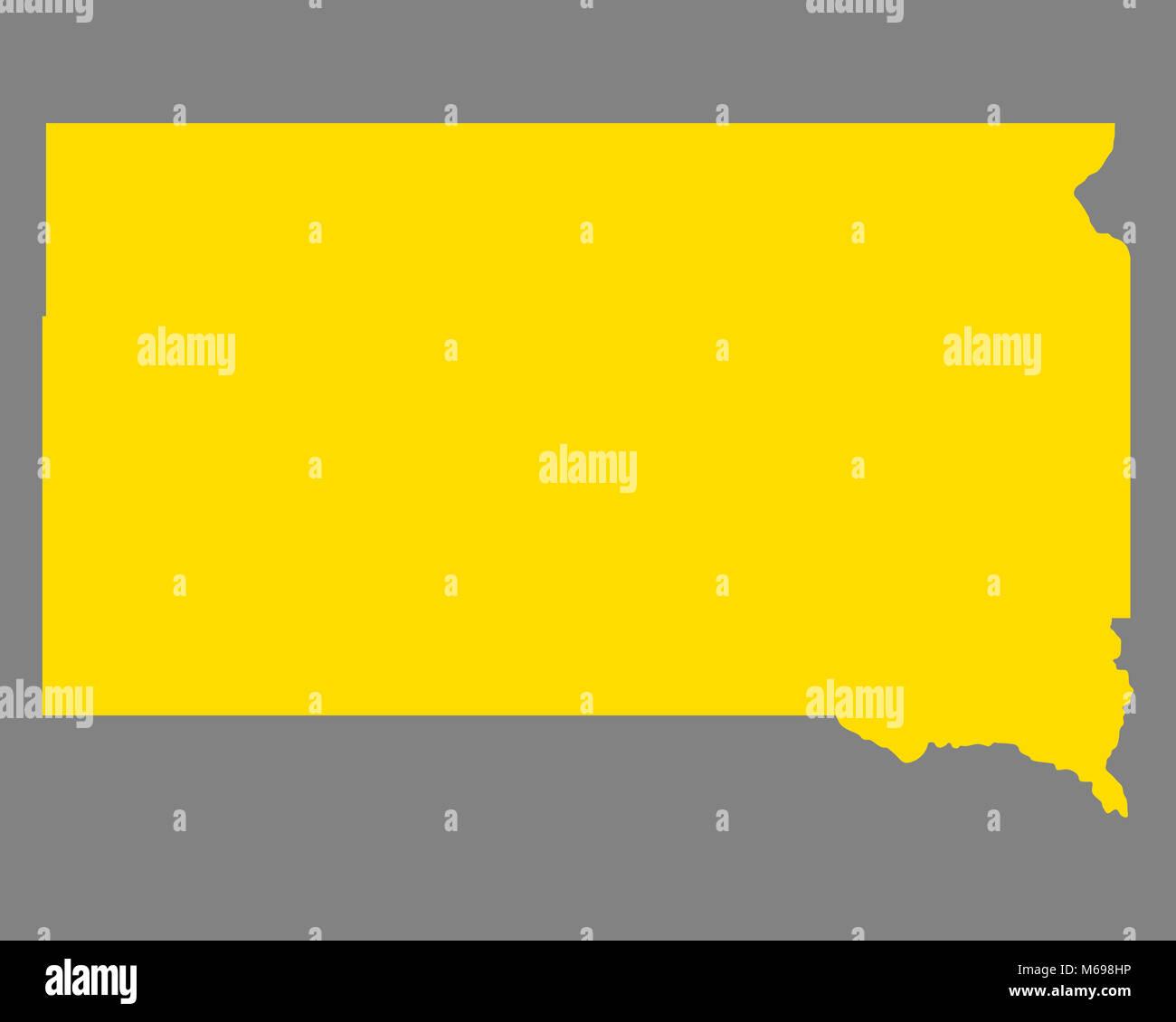 Map of South Dakota Stock Photo Alamy