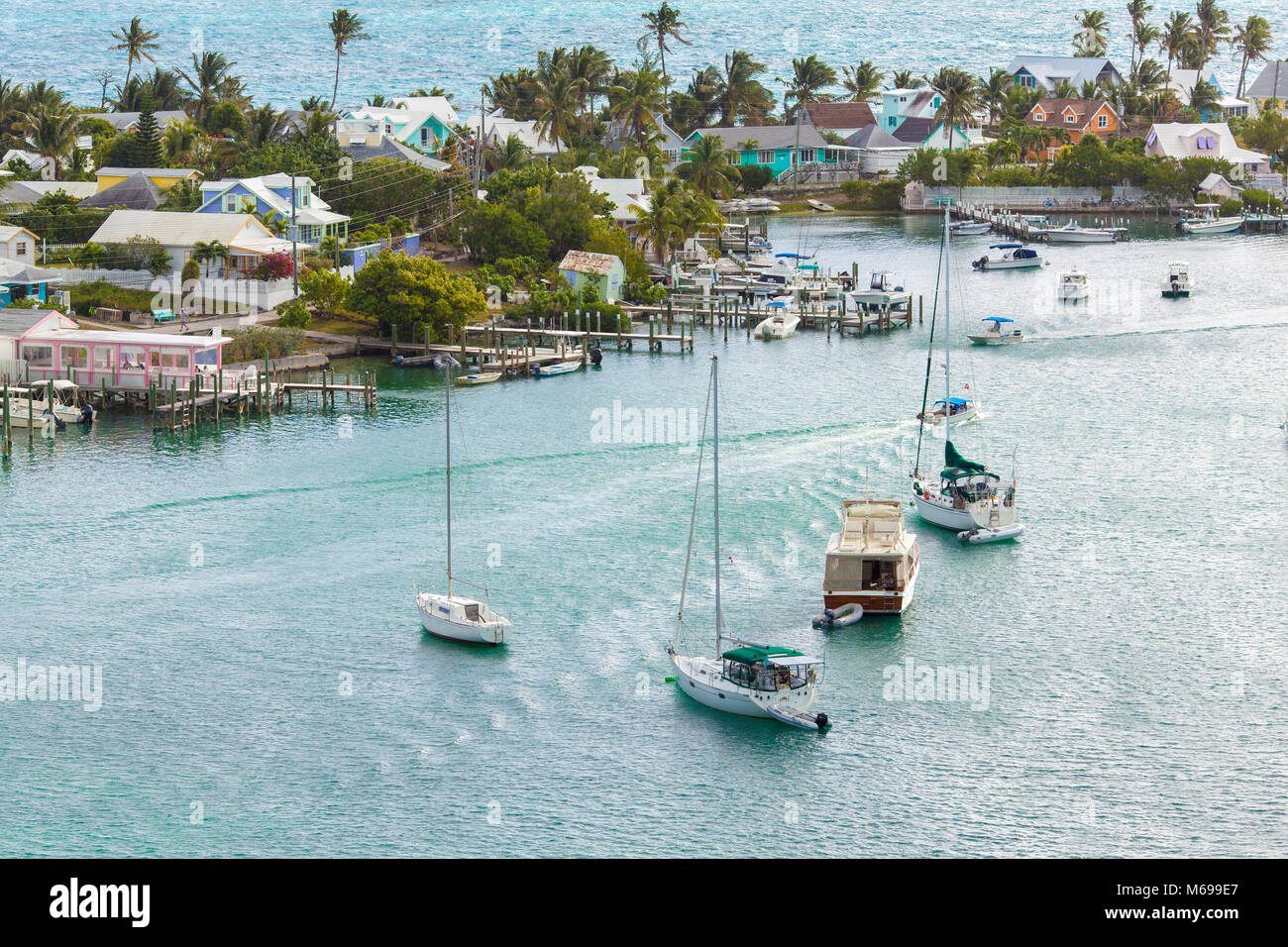 Aerial View Of Hopetown In The Abacos Islands Bahamas Stock Photo Alamy Aerial View Of Hopetown In The Abacos Islands Bahamas M699E7
