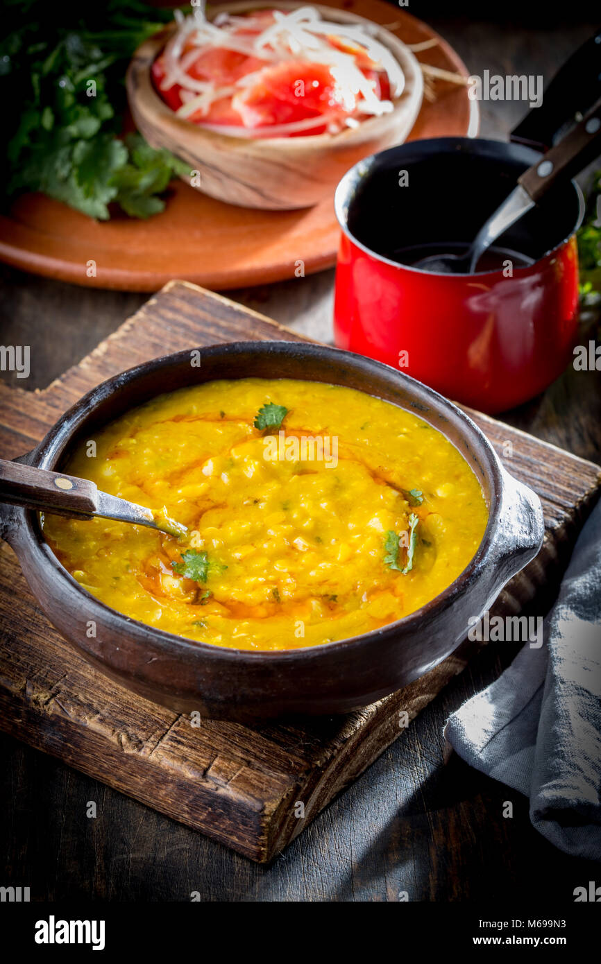 CHILEAN CUISINE. Beans with corn. Traditional chilean dith poroto con