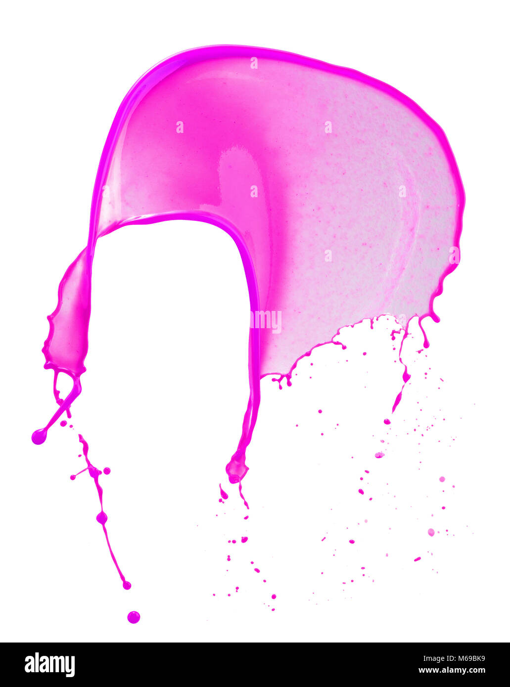 pink paint splash isolated on a white background Stock Photo Alamy