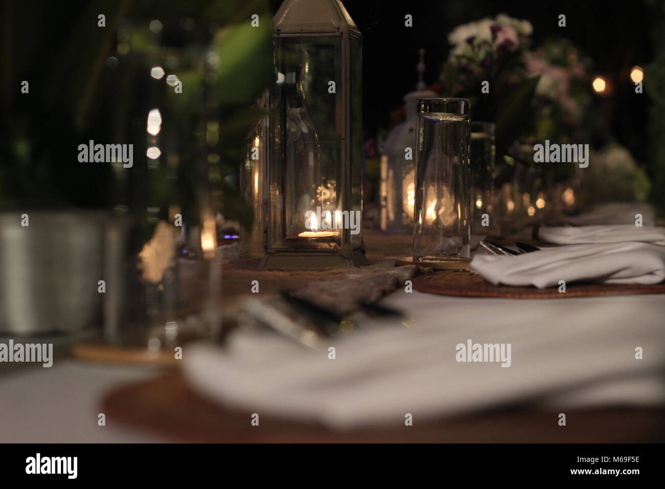 candle light dinner Stock Photo Alamy