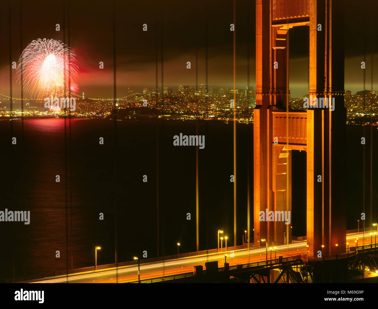 Fourth of July, Fireworks, Golden Gate Bridge, San Francisco