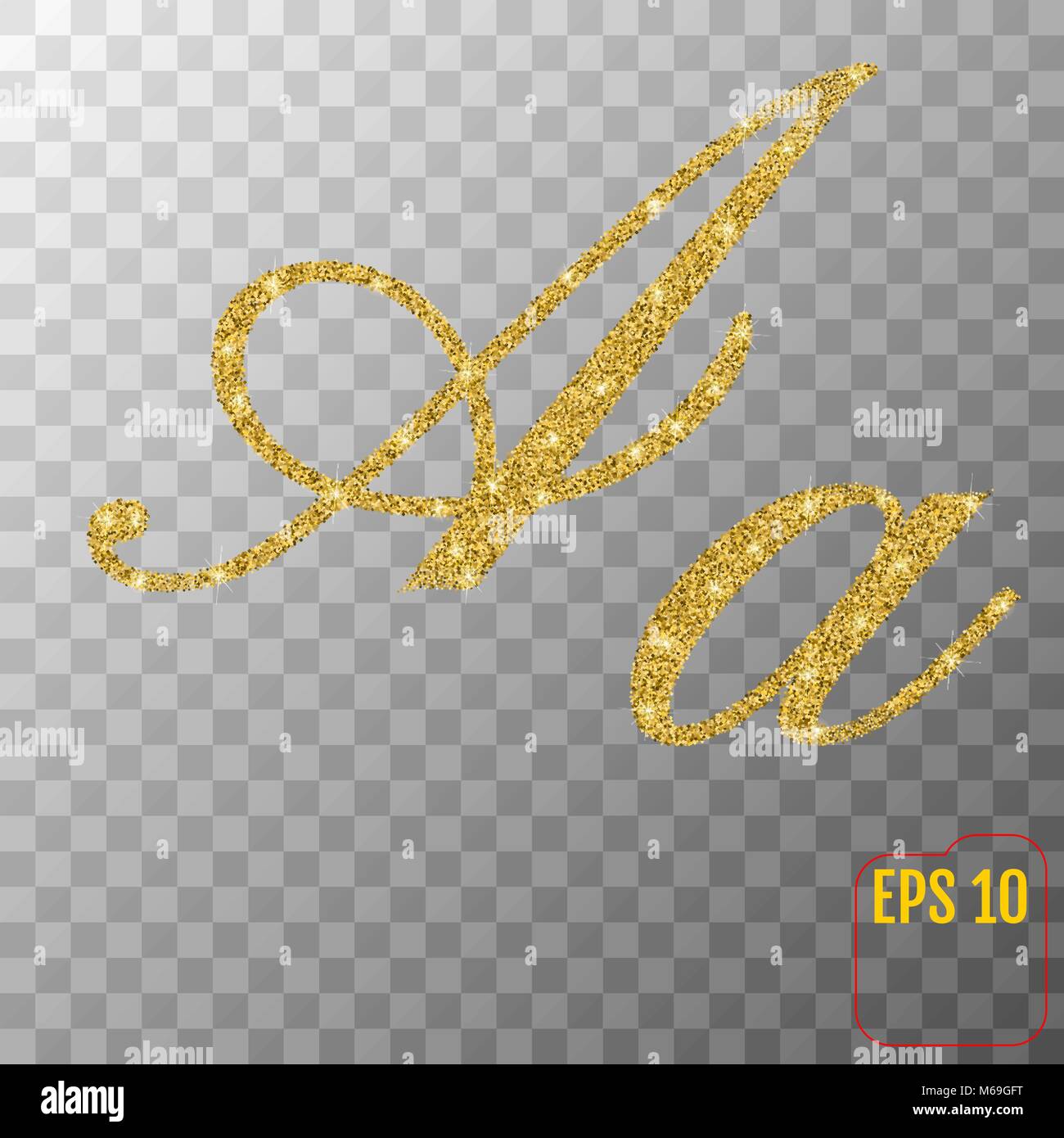Printable Gold Glitter Letters