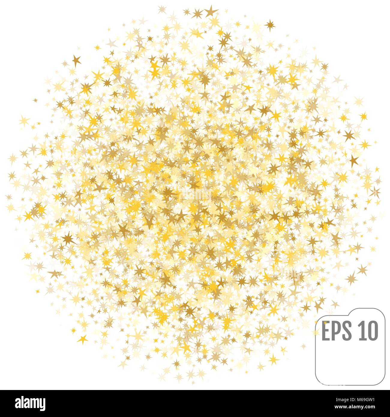 Star shape confetti scattered on white background Stock Vector Image ...