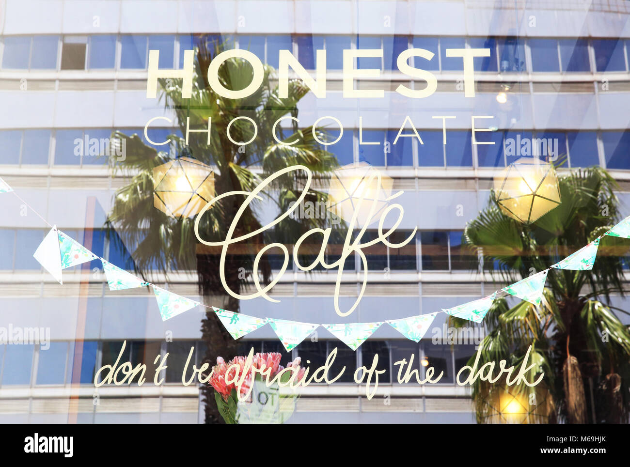 The Honest Chocolate Cafe on Wale Street in Cape Town, SA, a small