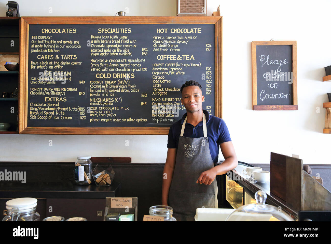 The Honest Chocolate Cafe on Wale Street in Cape Town, SA, a small