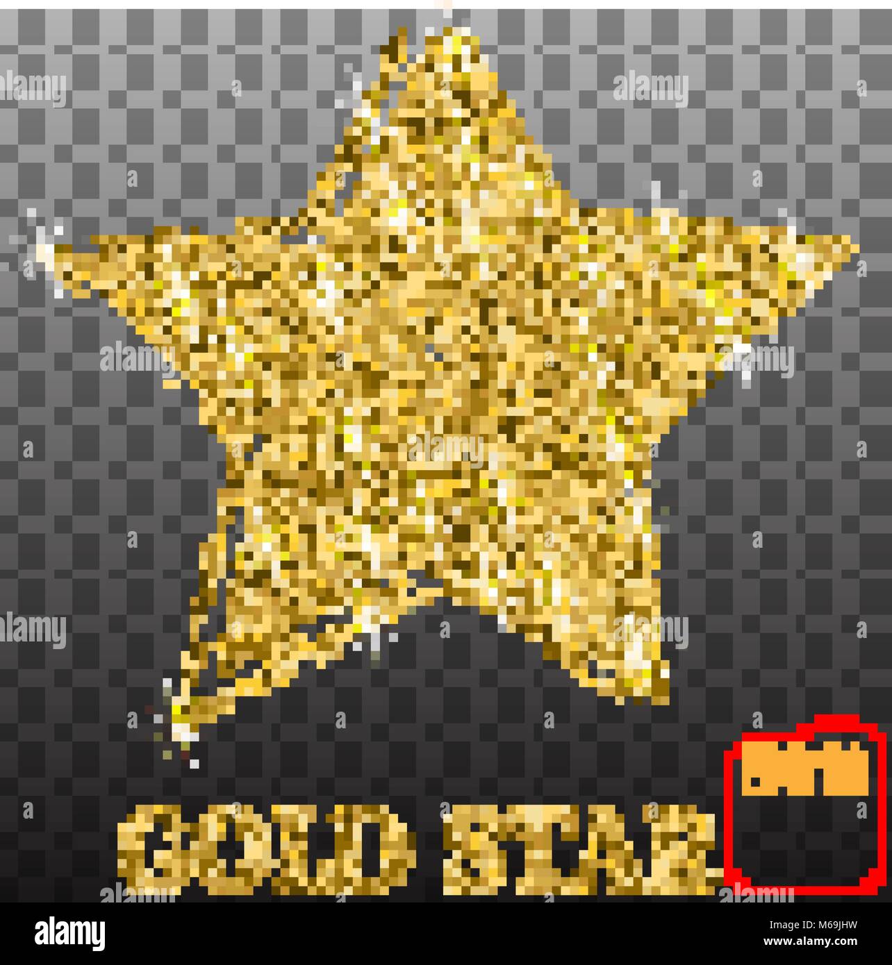 shining gold star clipart
