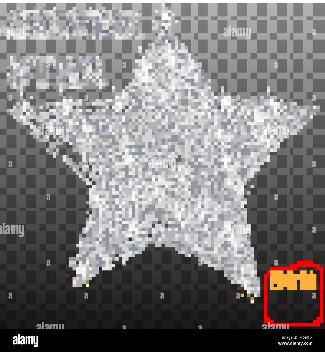 Silver Star Vector Banner Silver Glitter Template Card Vip