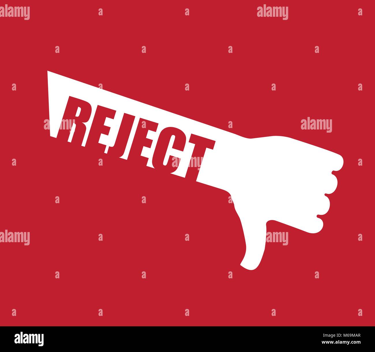 disapproval - gesture of active rejection Stock Vector