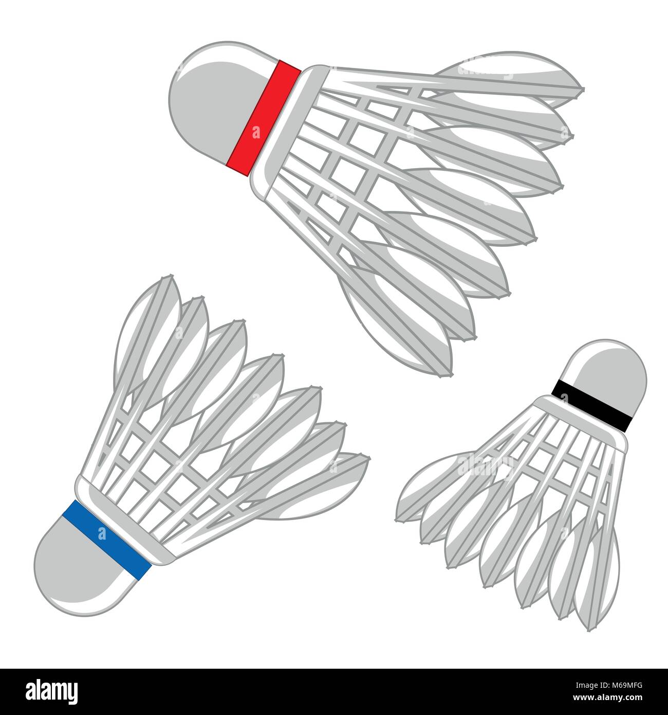 Shuttlecock drawing Cut Out Stock Images & Pictures Alamy