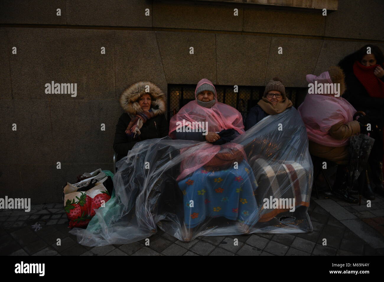 Madrid, Spain. 01st Mar, 2018. Catholic faithful wait to kiss the feet of a 17th Century wooden image of Christ, known as Cristo de Medinaceli. Credit: Jorge Sanz/Pacific Press/Alamy Live News Stock Photo