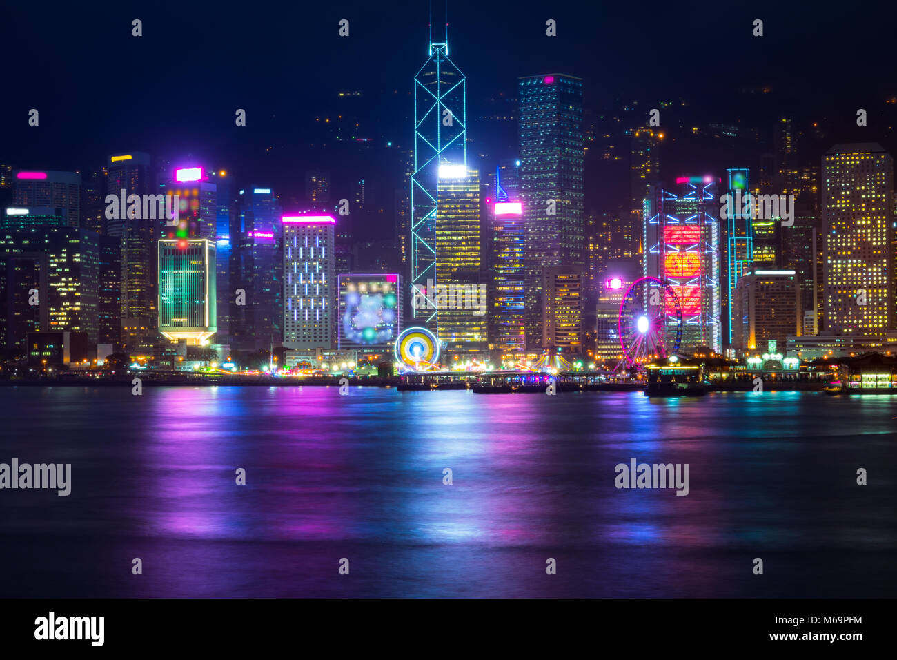 Hong Kong cityscape at night Stock Photo - Alamy