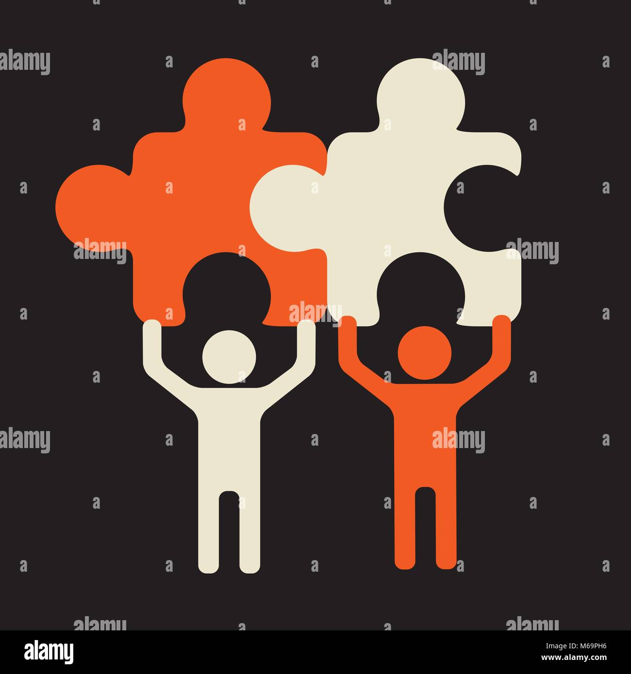 Joint Effort - collaboration concept Stock Vector