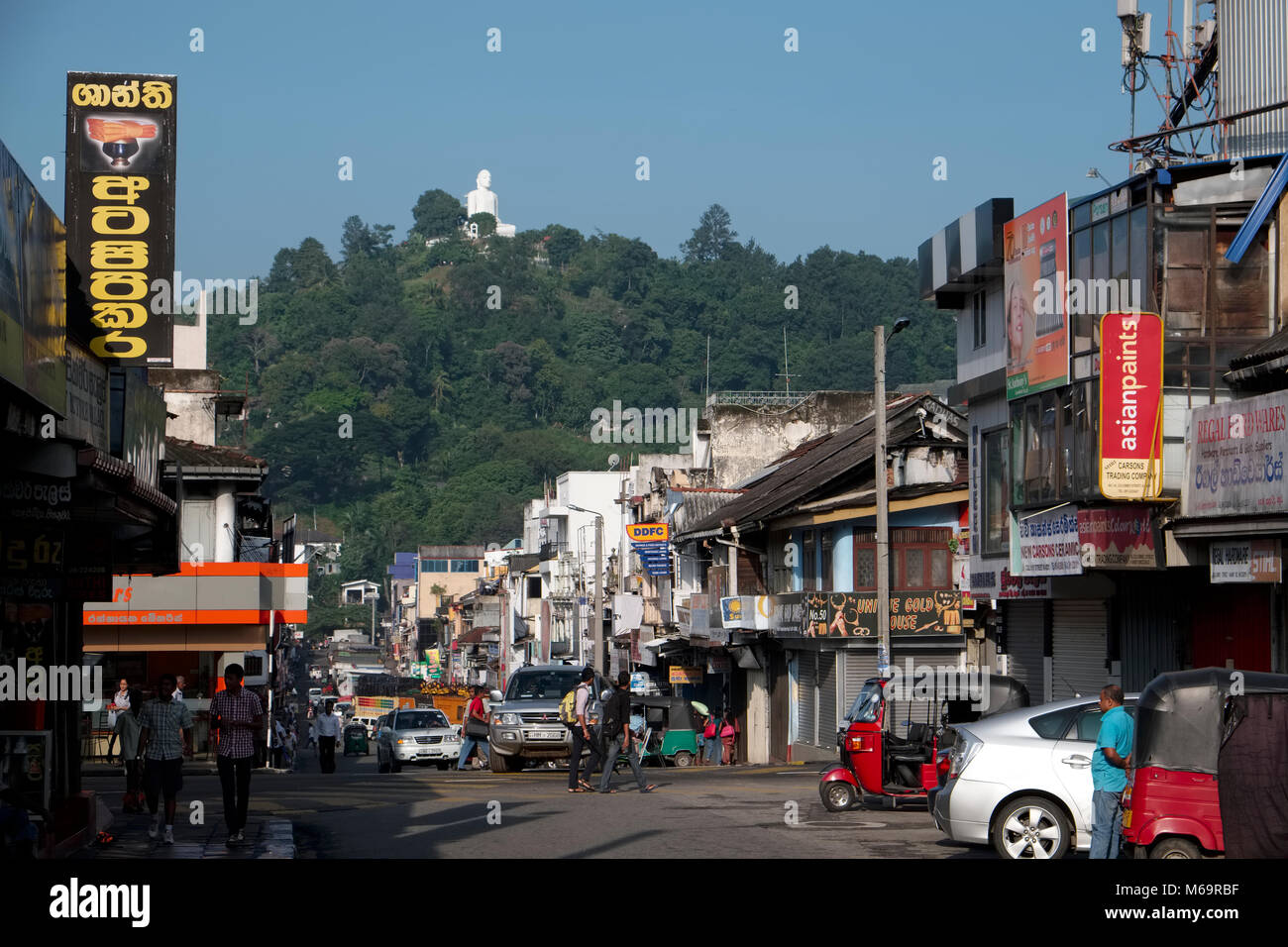 General view of the city of Kandy in Sri Lanka Stock Photo