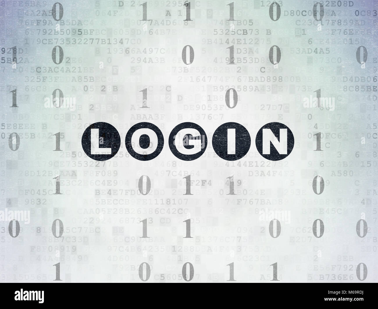 Protection concept: Login on Digital Data Paper background Stock Photo ...