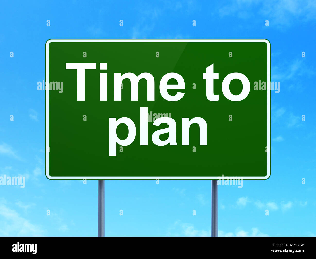 Time concept: Time to Plan on road sign background Stock Photo