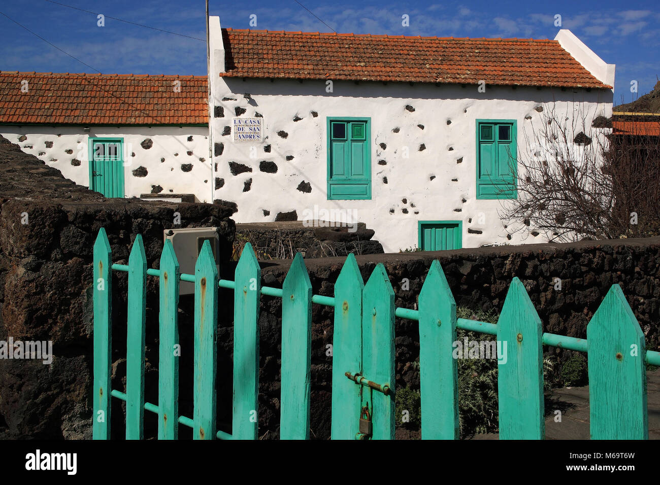 Canary Islands, Kanaren, El Hierro, Casa de San Andres, Typisches Wohnhaus, Stock Photo