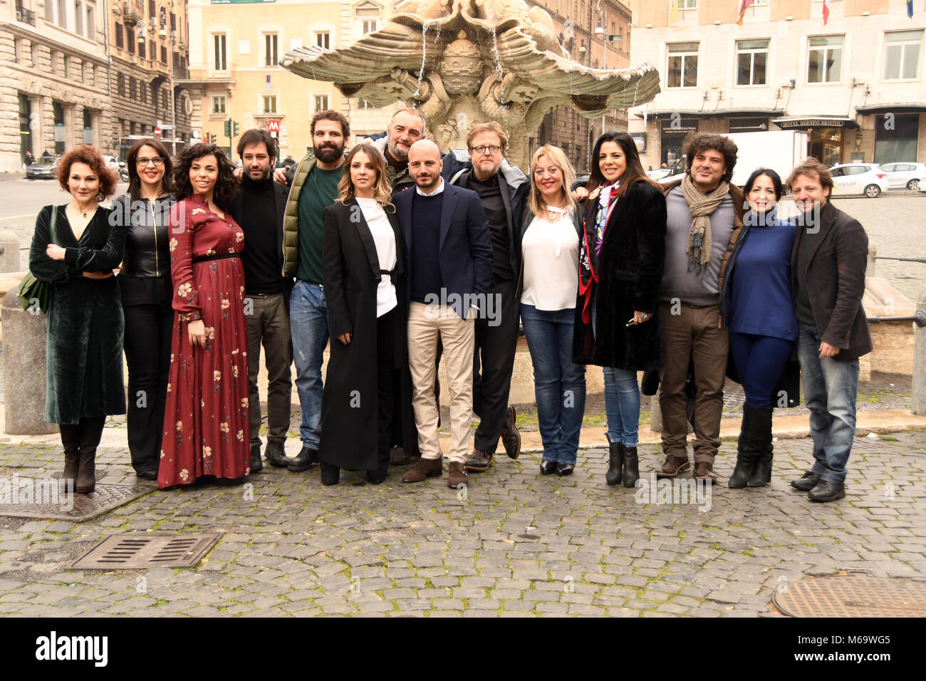 Rome Italy 1 March 2018 Place Barberini - Photocall film presentation ANCHE SENZA DI TE, the cast Credit: Giuseppe Andidero/Alamy Live News Stock Photo