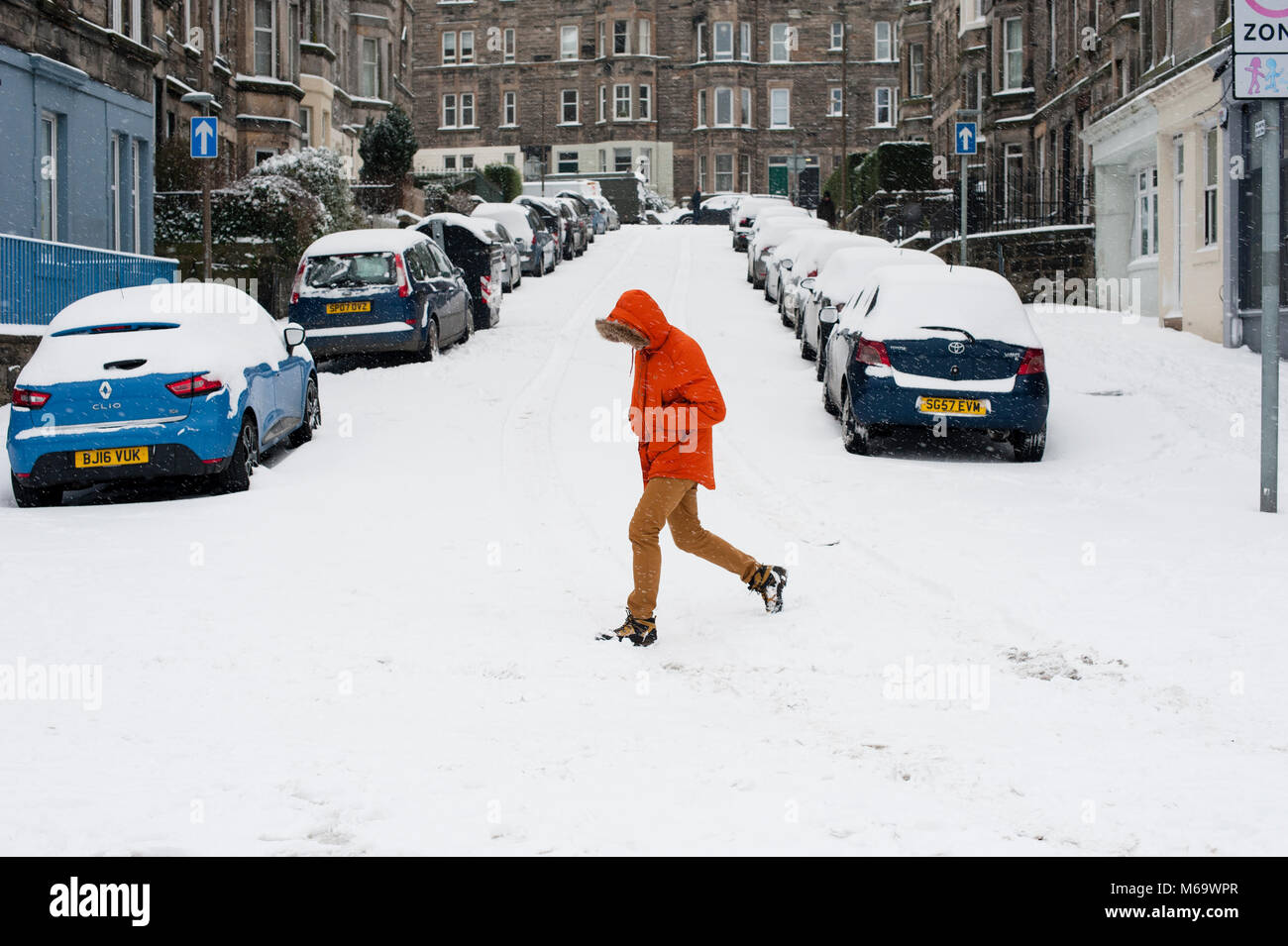 Edinburgh Scotland 1st Of March 18 Uk Weather Snow Showers Due To Beast From The East On City Of Edinburgh Snowy Scenes All Around The City Of Edinburgh Another Day With Snow Edinburgh Scotland 1st Of March 18 Uk Weather Snow Showers Due To Beast From The East On City Of Edinburgh Snowy Scenes All Around The City Of Edinburgh Another Day With Snow