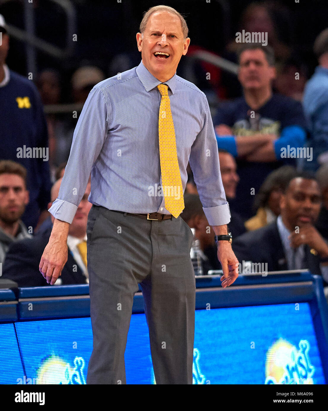 New York, New York, USA. 1st Mar, 2018. Michigan Wolverines head coach ...