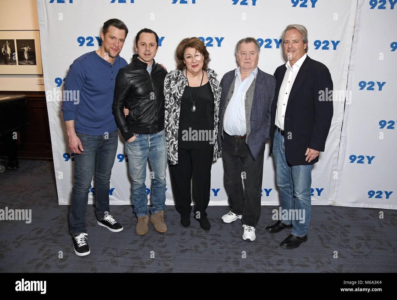 New York, NY, USA. 1st Mar, 2018. Shane McRae, Giovanni Ribisi, Margo Martindale, Peter Gerety, Graham Yost at arrivals for SNEAKY PETE and THE MARVELOUS MRS. MAISEL Casts Appearance, 92nd Street Y, New York, NY March 1, 2018. Credit: Derek Storm/Everett Collection/Alamy Live News Stock Photo