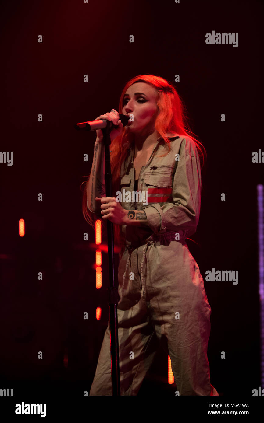 Toronto, CANADA. 1st March 2018. Canadian singer Lights performs on the