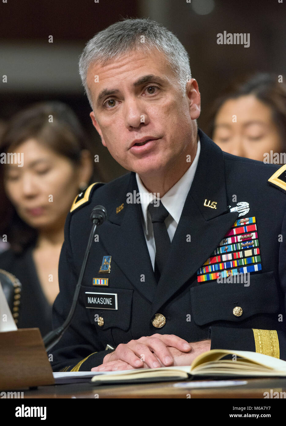Washington Usa 01st Mar 18 Lieutenant General Paul M Nakasone United States Army Testifies Before The Us Senate Committee On Armed Services On His Nomination To Be General And Director National Security