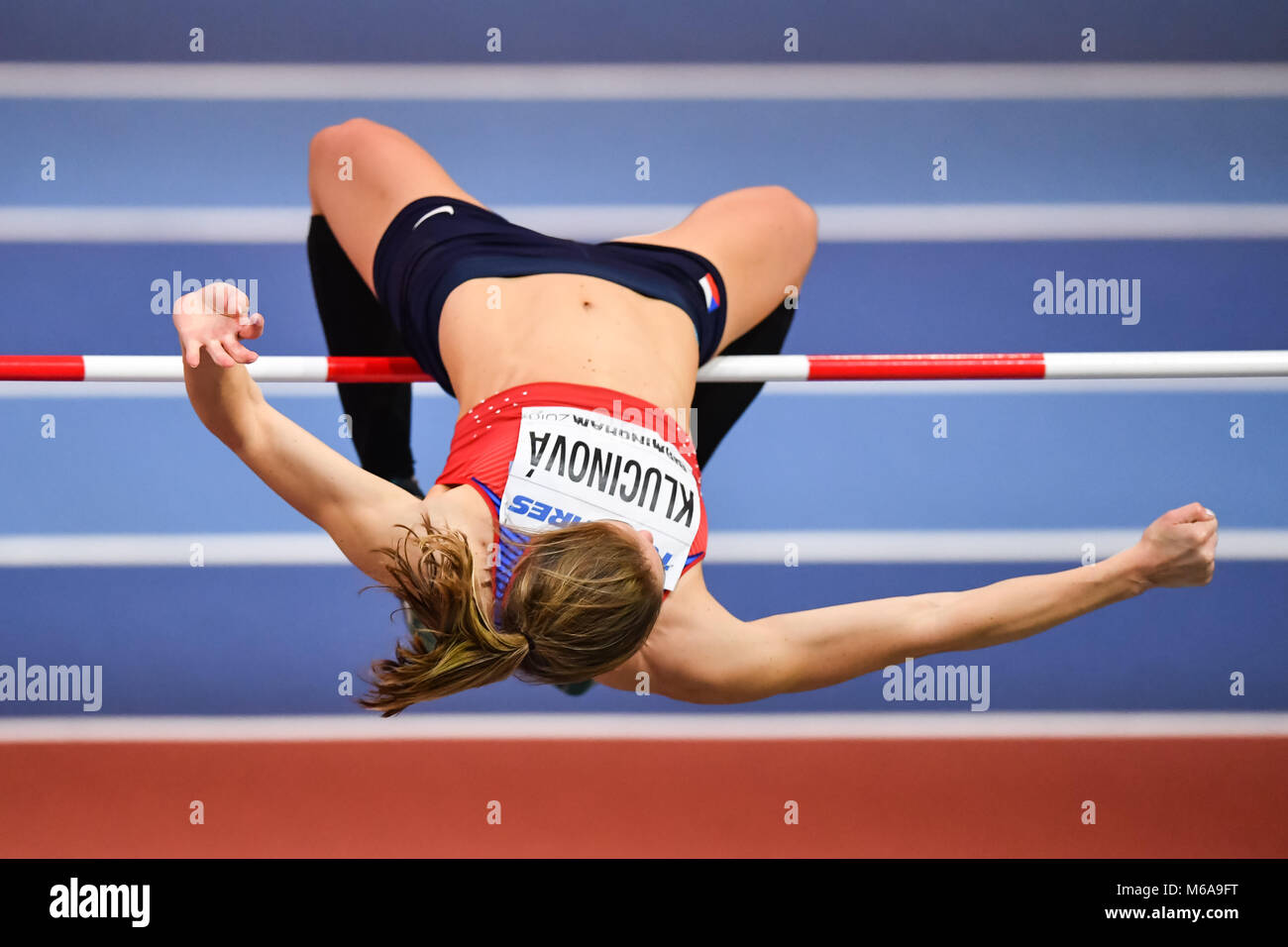 Birmingham, UK. 2nd March, 2018. Birmingham, UK. 2nd Mar, 2018. Eliska Kluciova (CZE) in Women's High Jump Pentathlon Group A competition during IAAF World Indoor Championships at Arena Birmingham on Friday, 02 March 2018. BIRMINGHAM ENGLAND. Credit: Taka G Wu Credit Credit: Taka Wu/Alamy Live News Stock Photo