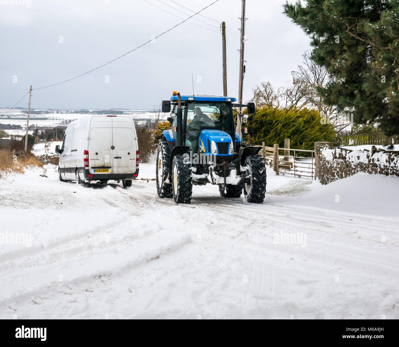 Country Lane Tractor High Resolution Stock Photography And Images Alamy