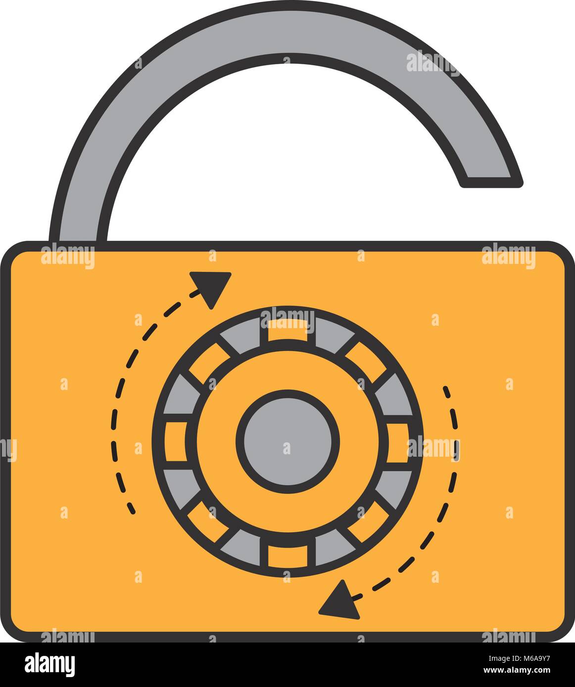 open padlock object with password protection Stock Vector Image & Art ...