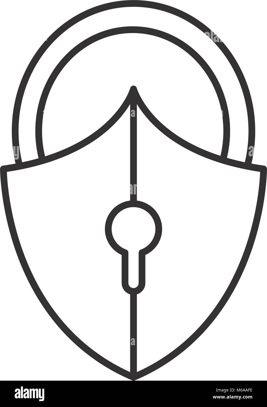 line close padlock shield to security object Stock Vector Image & Art ...