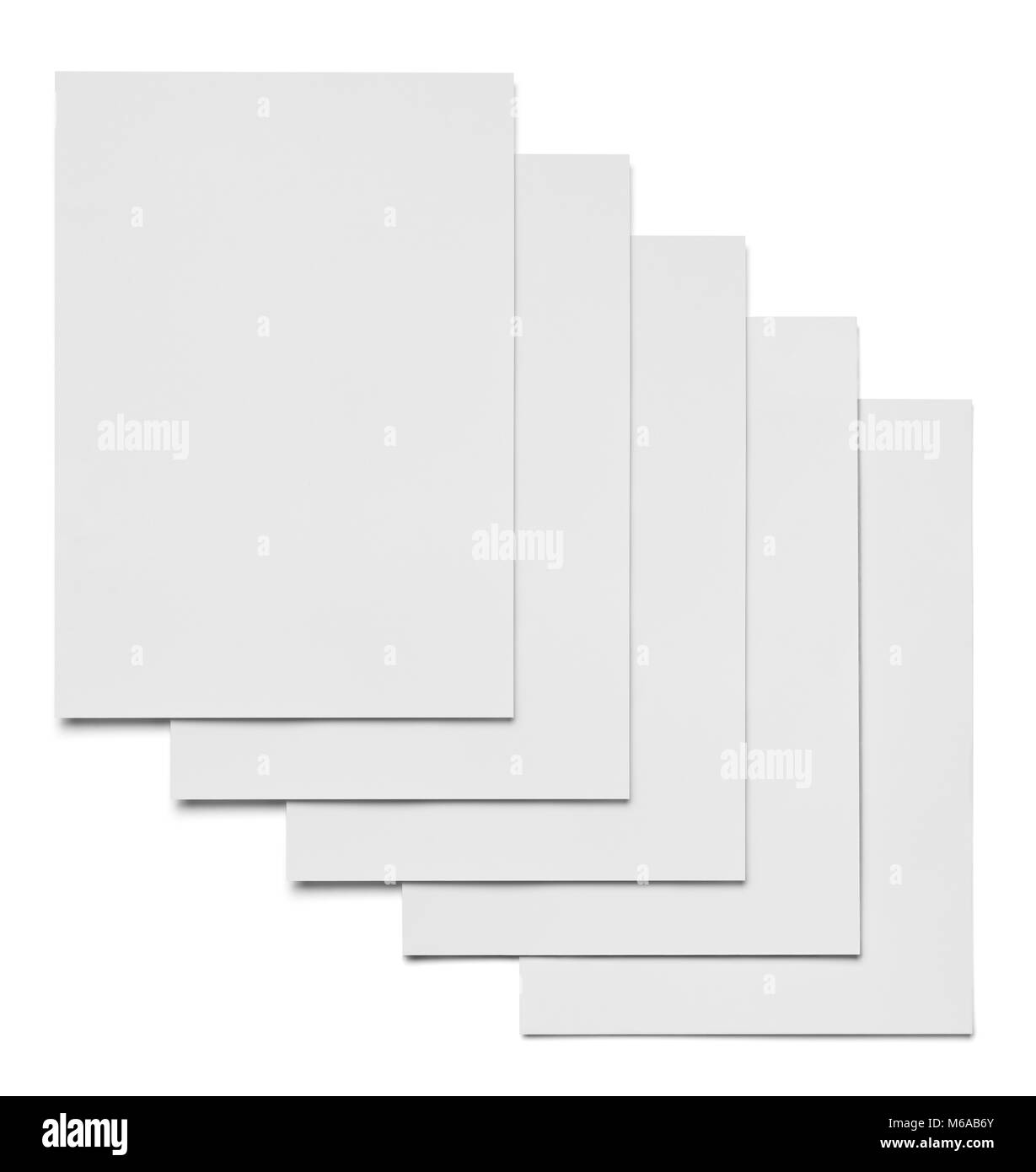 close up of a white paper document on white background Stock Photo - Alamy
