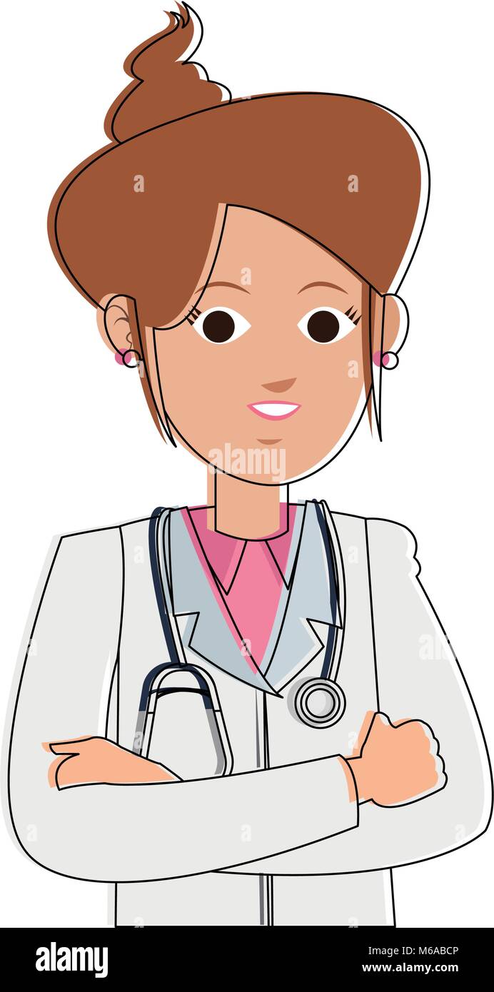 Woman Doctor Cartoon Stock Vector Image Art Alamy