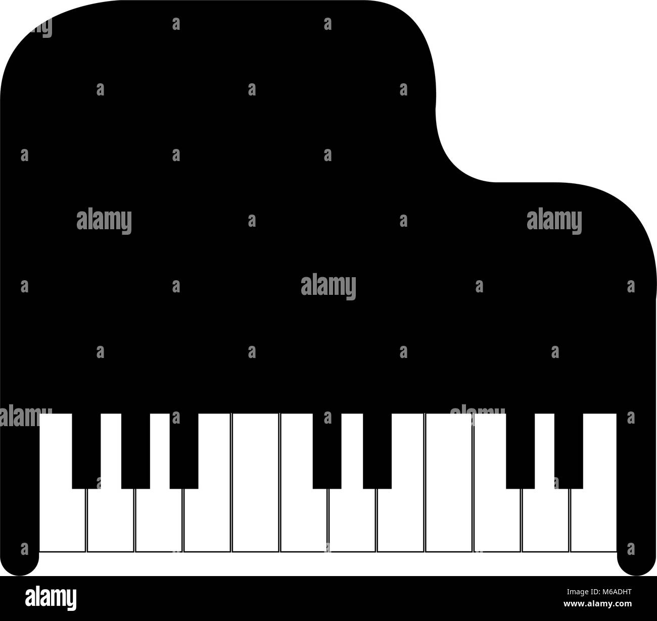 Grand piano above Stock Vector Images - Alamy