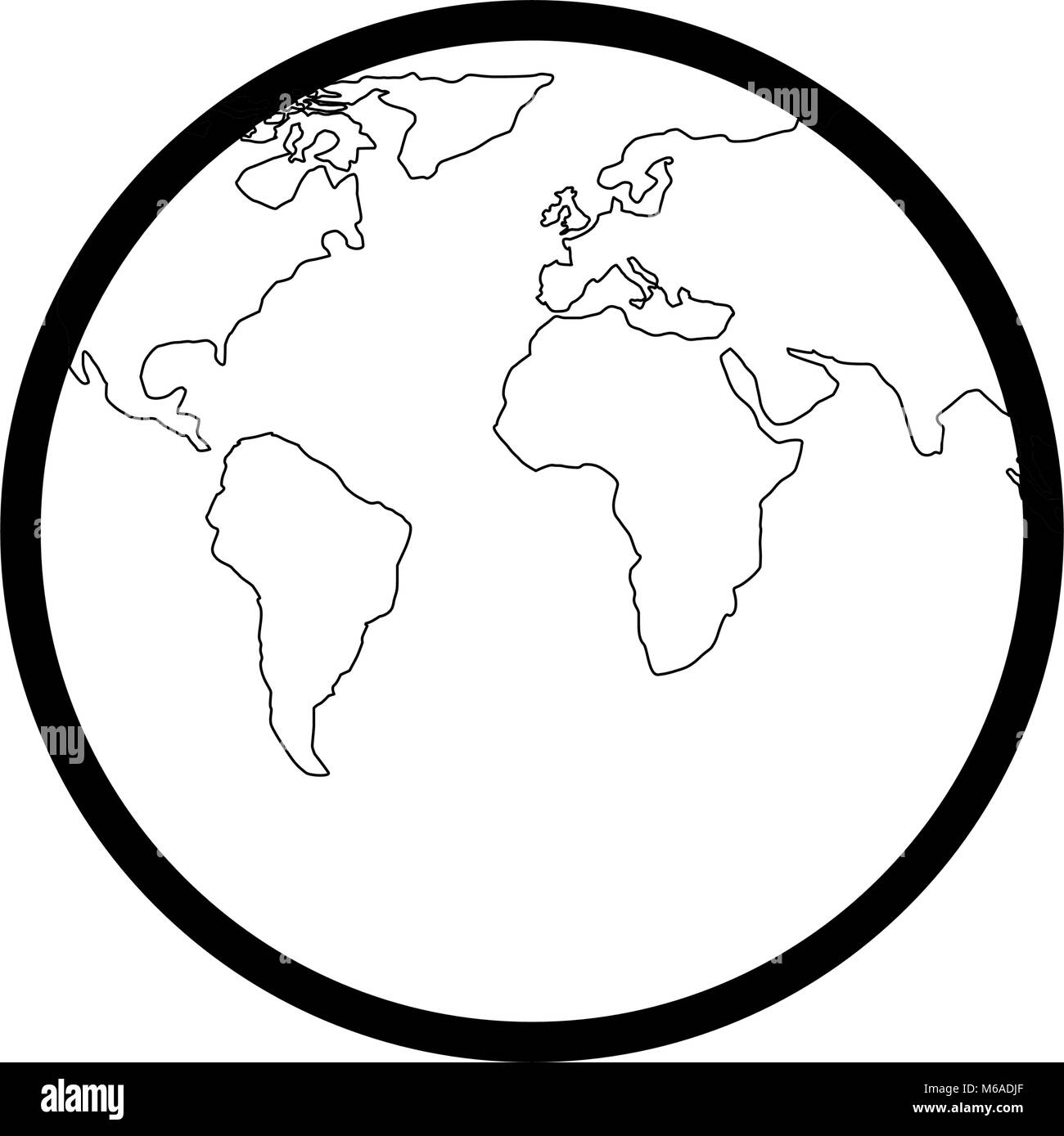 planet earth icon Stock Vector Image & Art - Alamy