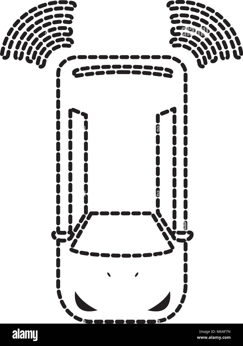 dotted shape car transport with speed wheel drive Stock Vector Image ...