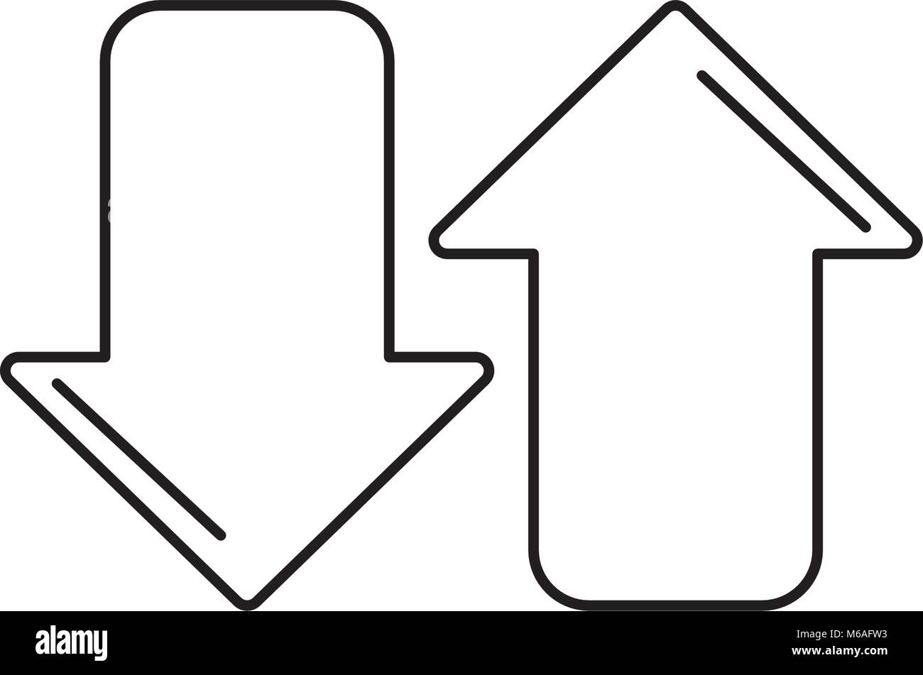 line arrows to loading digital data connection Stock Vector Image & Art ...
