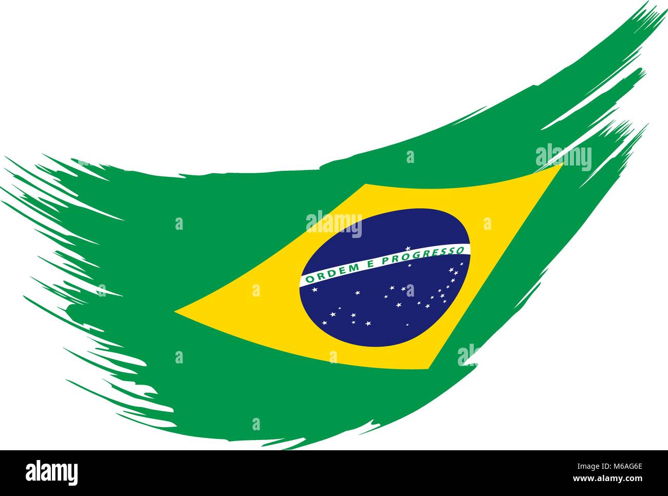 Brazil flag, vector illustration Stock Vector Image & Art Alamy