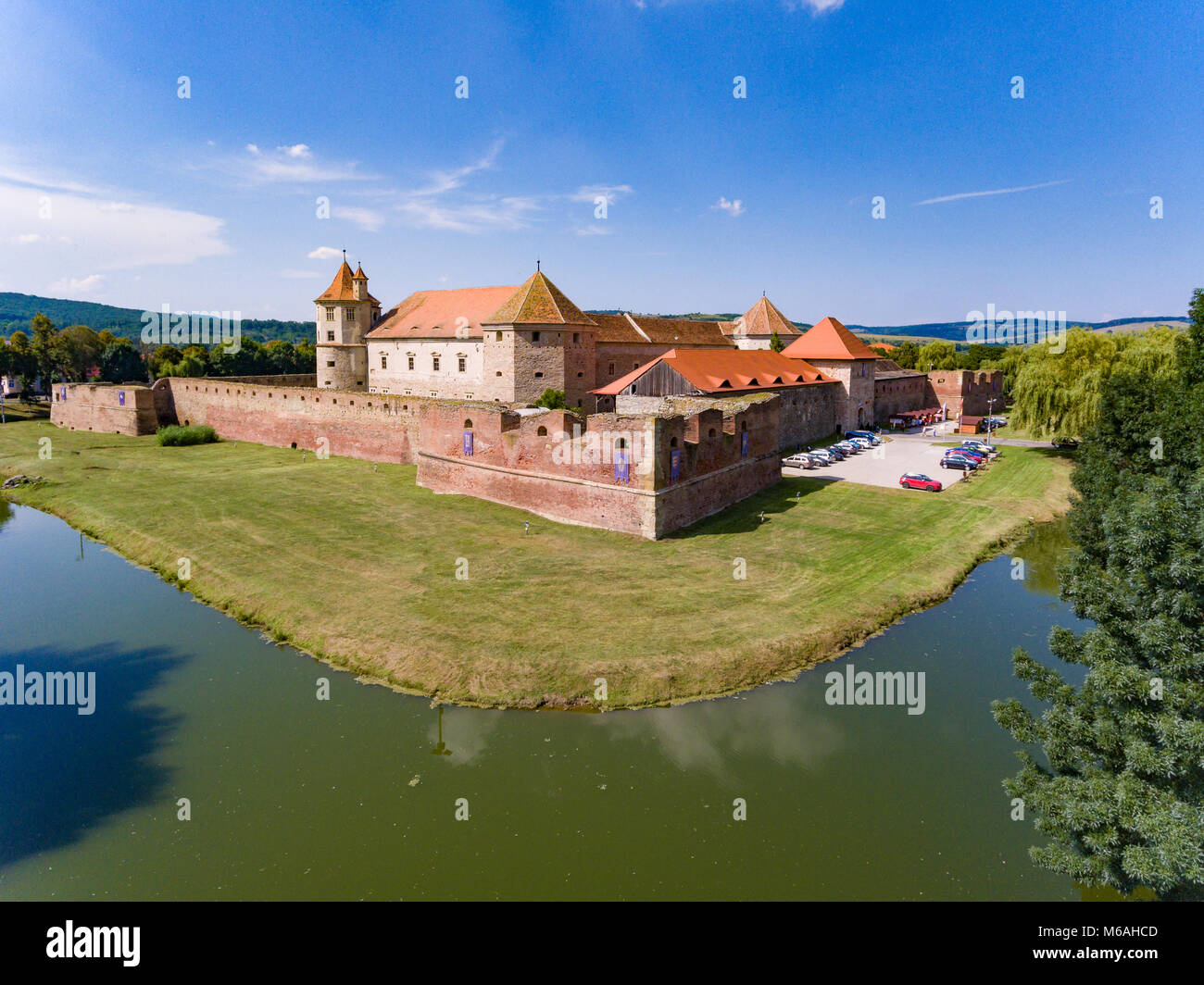 Cetatea Fagaras medieval fortress in Brasov county Romania Stock Photo