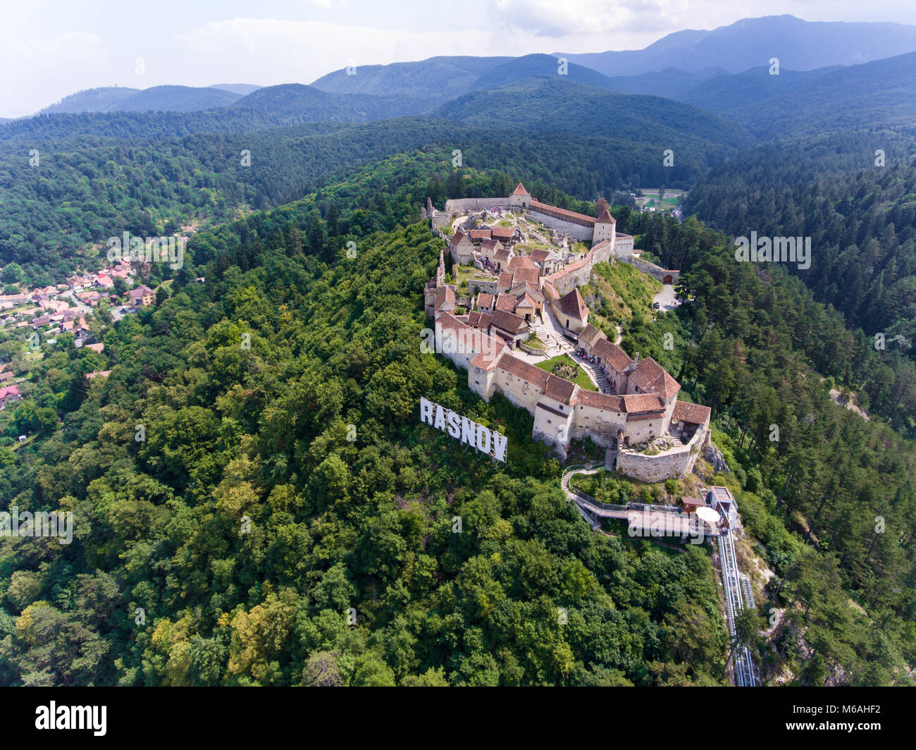 Picture of Cetatea Brasov Romanian Pronunciation: [braËˆÊƒov