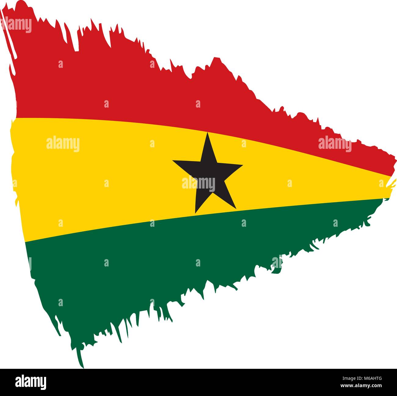 Ghana flag, vector illustration Stock Vector