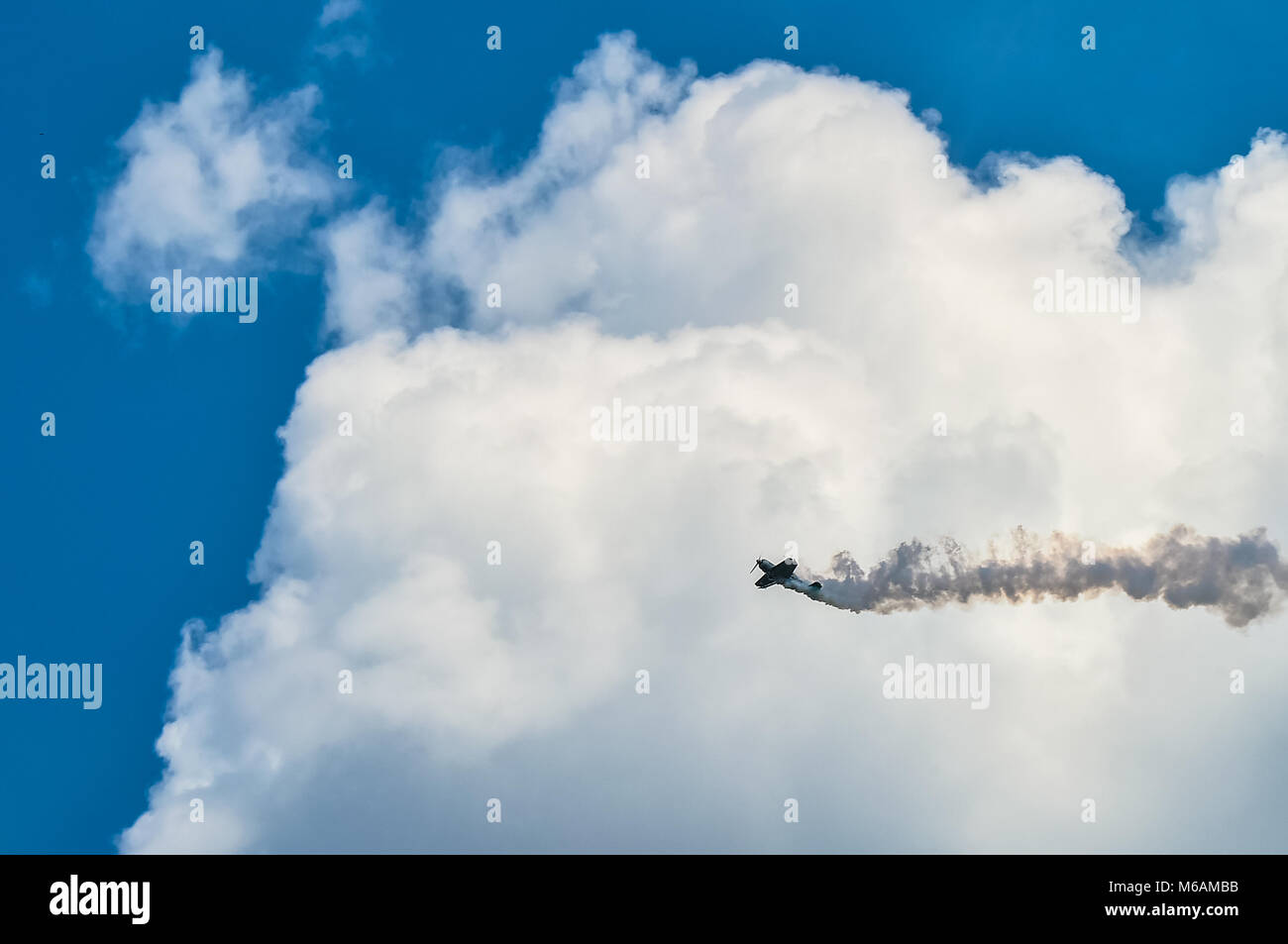 Military vintage aircraft flying at an Airshow Stock Photo