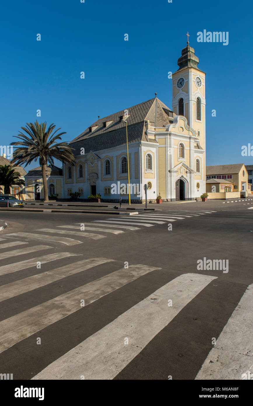 Evangelical Lutheran Church, Swakopmund, Erongo Region, Namibia Stock