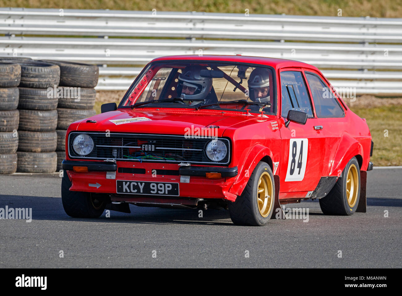 Andy Wishart and Archie Wishart in their Ford Escort Mk2 during the