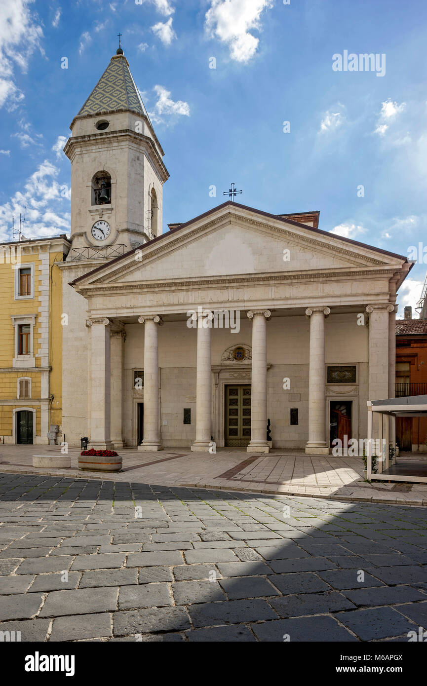 Classicistic Cathedral of the Holy Trinity, Cattedrale della Santissima Trinita, Piazza Gabriele Pepe, Campobasso, Molise, Italy Stock Photo
