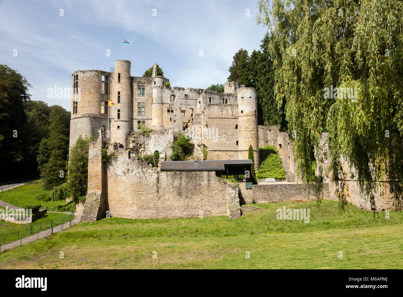Beaufort Castle, Luxembourg Stock Photo
