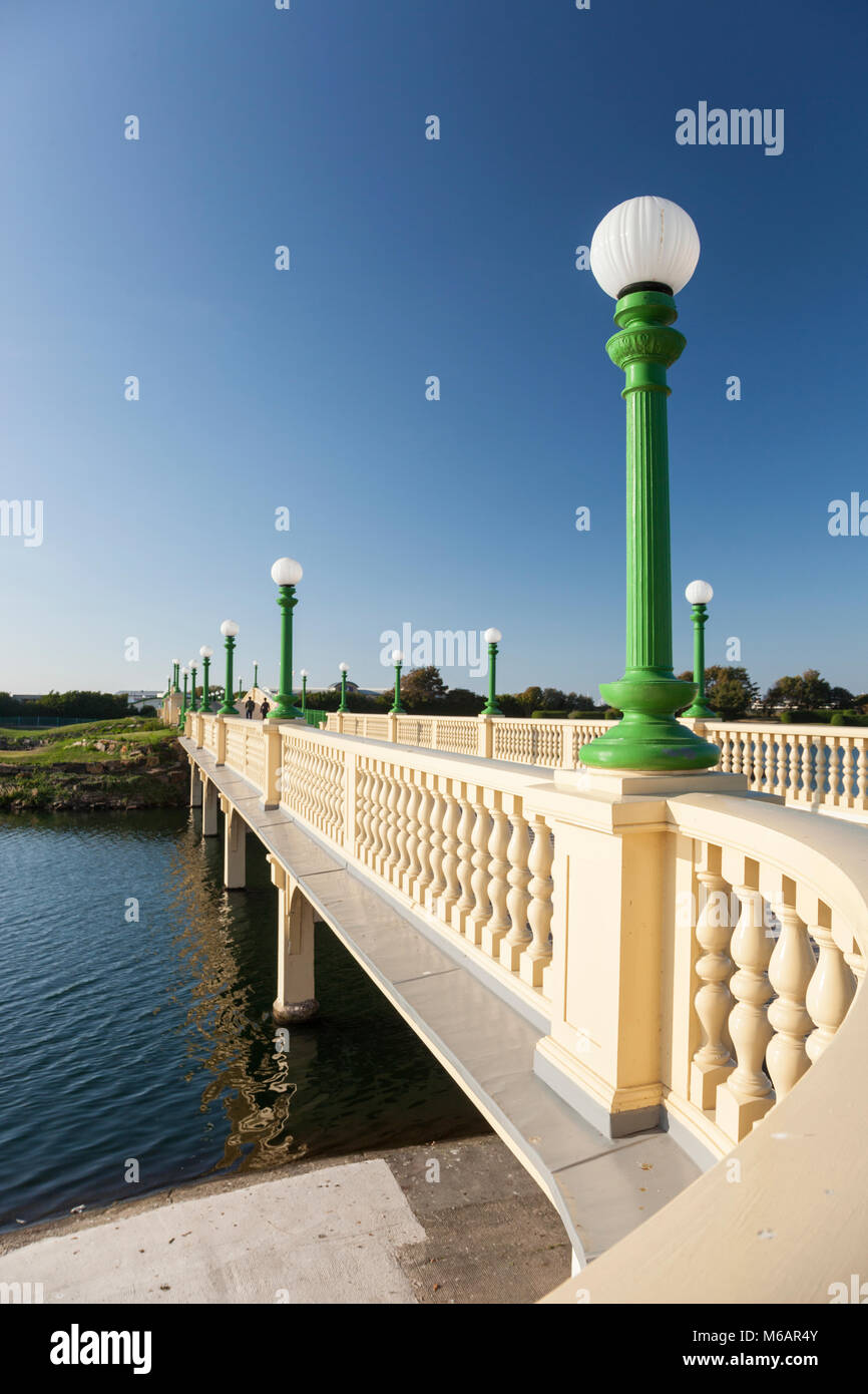 Southport Kings Gardens recently refurbished bridge with Heritage Lottery support Stock Photo