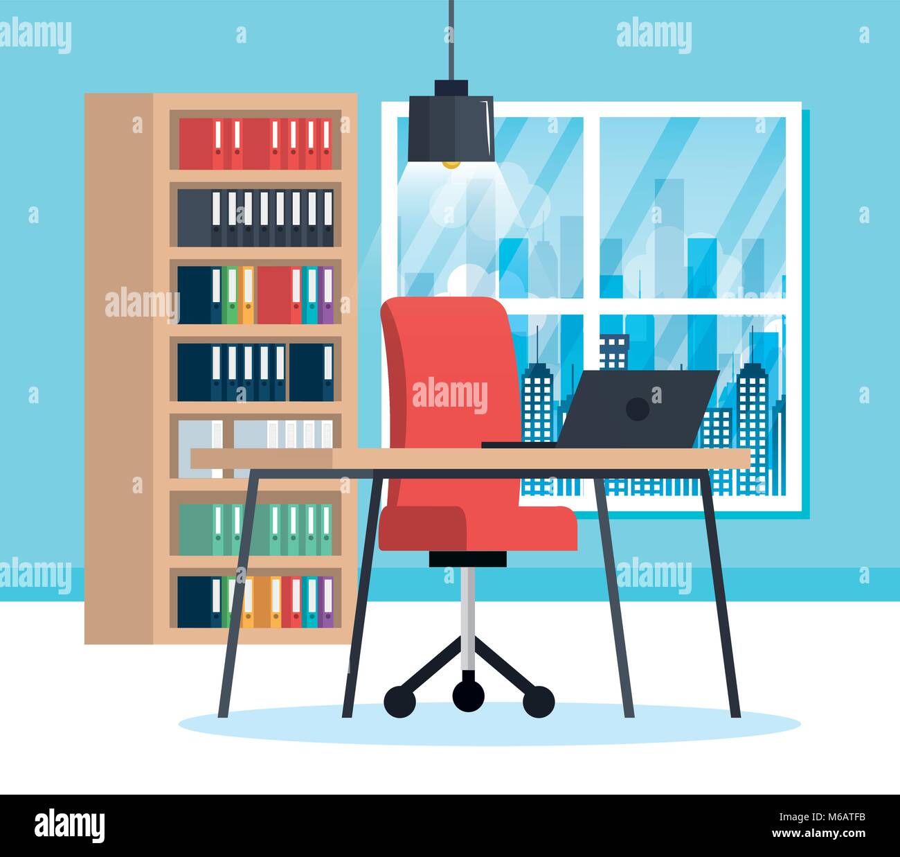 office workplace scene icons Stock Vector Image & Art - Alamy