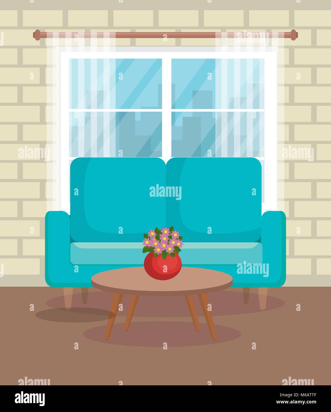 elegant living room scene Stock Vector Image & Art - Alamy