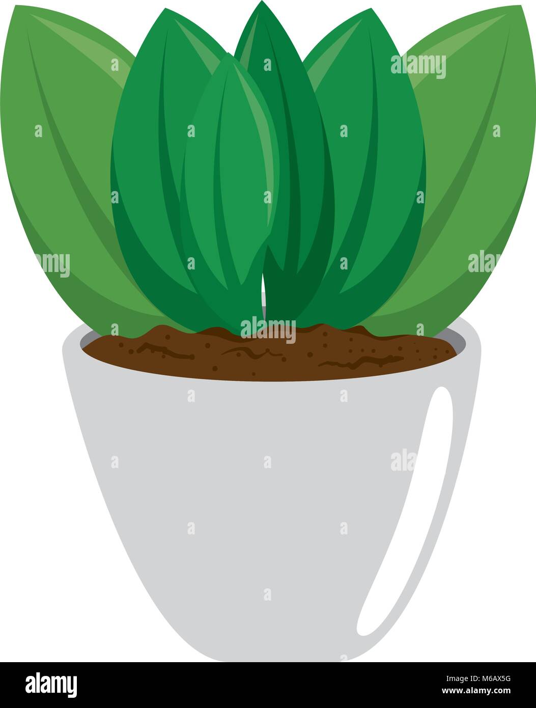 beautiful houseplant in pot Stock Vector Image & Art - Alamy